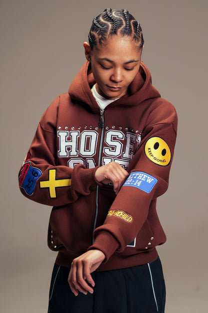 Chosen One Zip Up - Brown