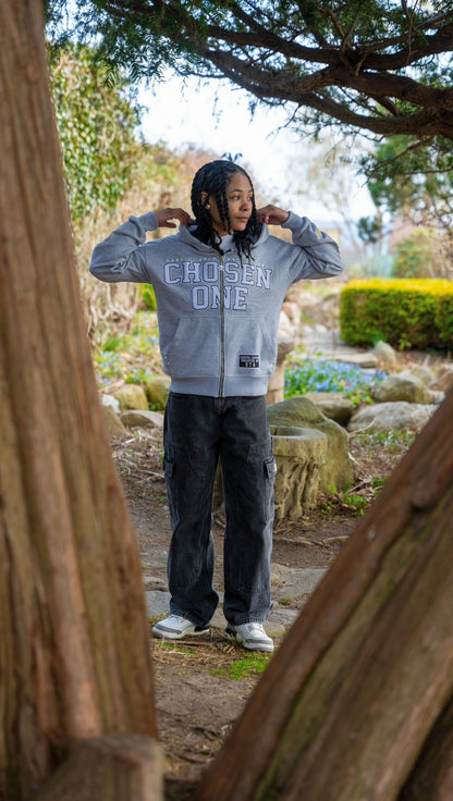 Chosen One Zip Up - Heather Grey