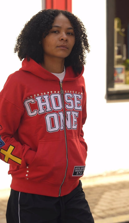 Chosen One Zip Up - Red